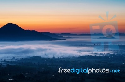 Phu Tok In The Morning Stock Photo