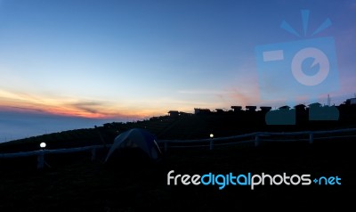 Phu Tubberk Sunset Stock Photo