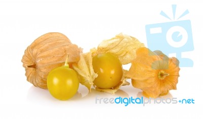 Physalis Fruit Isolated On The White Background Stock Photo