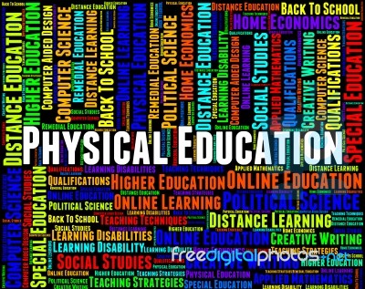 Physical Education Represents Gym Class And Athletics Stock Image