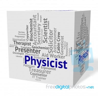 Physicist Job Means Lab Technician And Analyst Stock Image