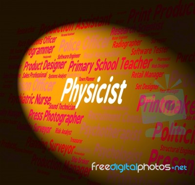 Physicist Job Showing Lab Technician And Physicists Stock Image