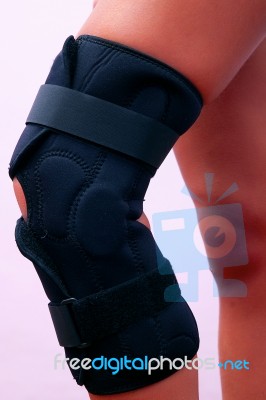 Physiotherapy Knee Brace Stock Photo