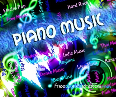 Piano Music Represents Sound Tracks And Harmony Stock Image