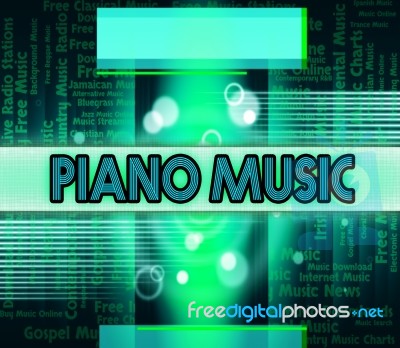 Piano Music Represents Sound Tracks And Harmony Stock Image