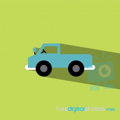 Pickup Flat Icon   Illustration  Stock Image