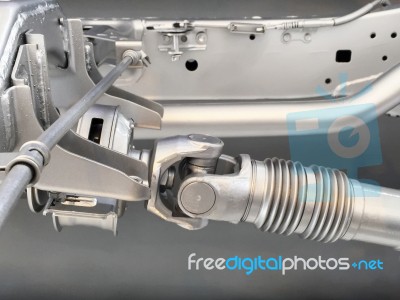 Pickup Truck Drive Shaft Stock Photo