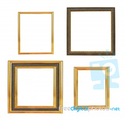 Picture Frame Isolated On White Background Stock Photo