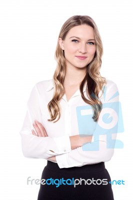 Picture Of A Young Attractive Business Woman Stock Photo