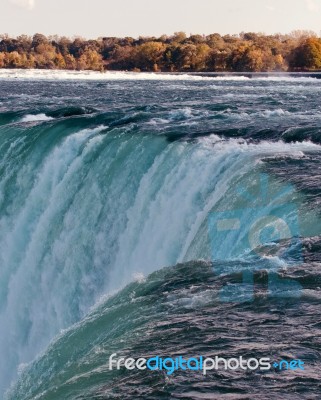 Picture With An Amazing Niagara Waterfall At Fall Stock Photo