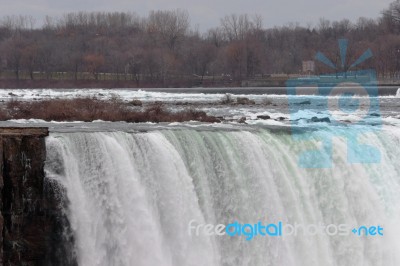 Picture With The Beautiful Niagara Falls Stock Photo