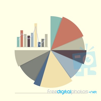 Pie Chart And Bar Chart For Documents And Reports Stock Image