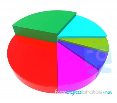 Pie Chart Represents Financial Report And Data Stock Image