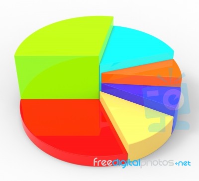 Pie Chart Shows Business Graph And Analysis Stock Image