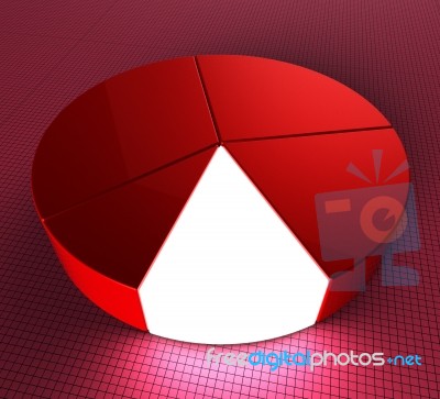 Pie Chart Shows Statistic Profit And Graphics Stock Image