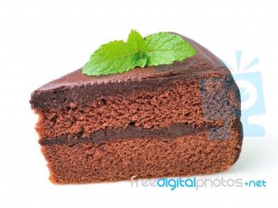 Piece Of Chocolate Cake Stock Photo