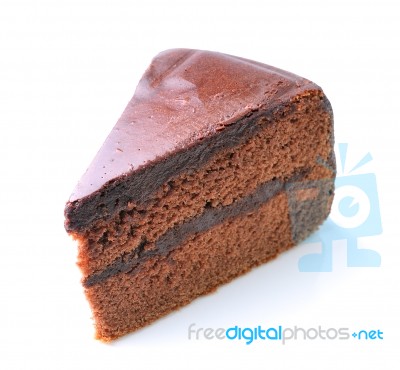 Piece Of Chocolate Cake Stock Photo