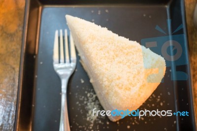 Piece Of Homemade Cheese Cake Stock Photo