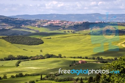 Pienza, Tuscany/italy - May 18 : Countryside Of Val D'orcia In P… Stock Photo