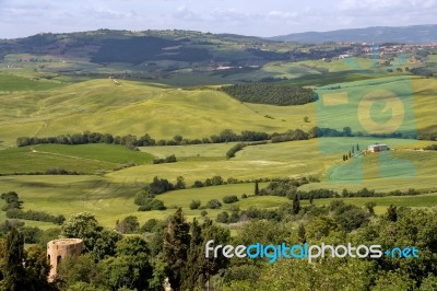 Pienza, Tuscany/italy - May 18 : Countryside Of Val D'orcia Near… Stock Photo