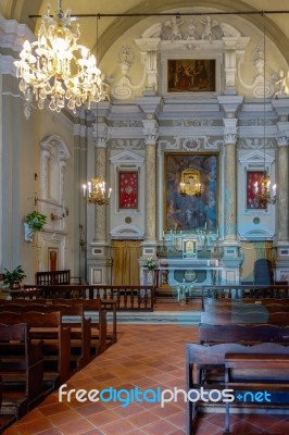 Pienza, Tuscany/italy - May 19 : Interior Of Santa Caterina Chur… Stock Photo