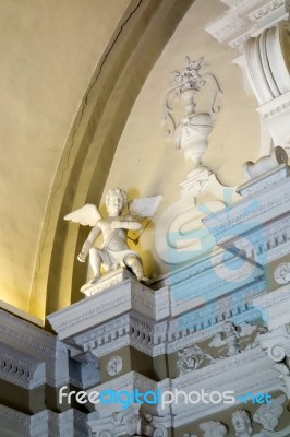 Pienza, Tuscany/italy - May 19 : Interior Of Santa Caterina Chur… Stock Photo