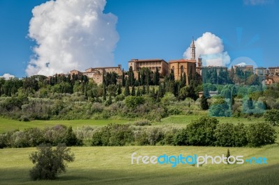 Pienza, Tuscany/italy - May 19 : View Of Pienza In Tuscany  On M… Stock Photo