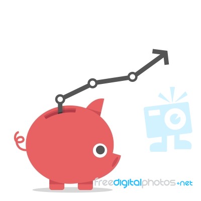 Piggy Bank And Interest Stock Image