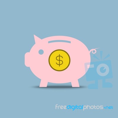 Piggy Bank  Illustration Stock Image