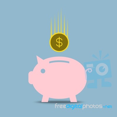 Piggy Bank  Illustration Stock Image