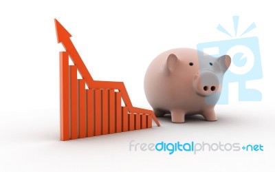 Piggy Bank In A Row Stock Image