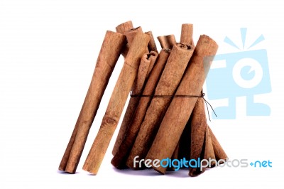 Pile Of Cinnamon Spice Quills Stock Photo