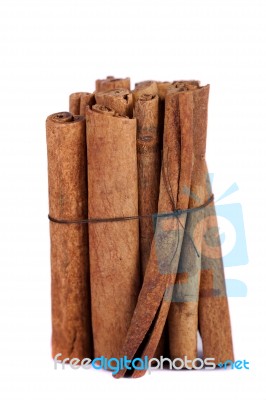 Pile Of Cinnamon Spice Quills Stock Photo