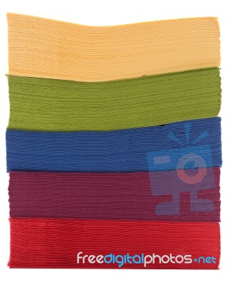 Pile Of Colorful Napkins Stock Photo