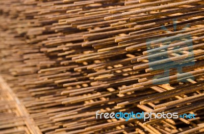 Pile Of Industrial Steel Bar Stock Photo