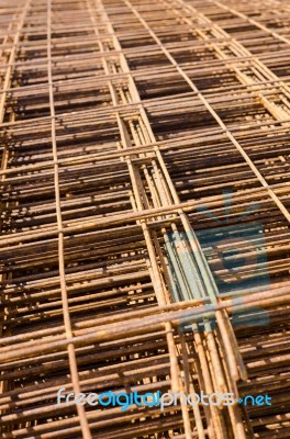 Pile Of Industrial Steel Bar Stock Photo