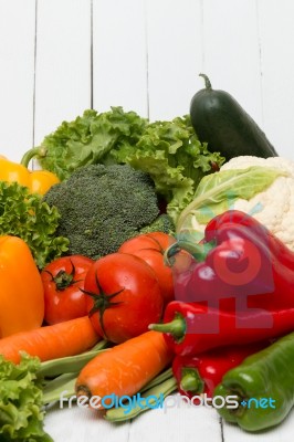 Pile Of Tasty And Healthy Vegetables Stock Photo