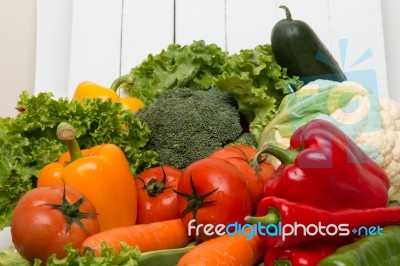 Pile Of Tasty And Healthy Vegetables Stock Photo