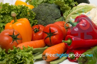 Pile Of Tasty And Healthy Vegetables Stock Photo