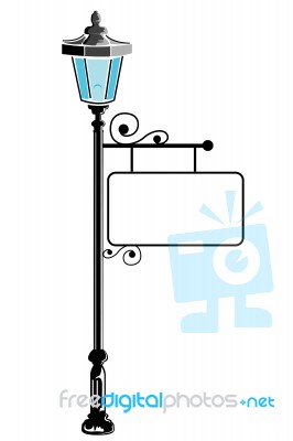 Pillar Lamp Stock Image