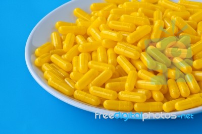 Pills On A Plate Stock Photo