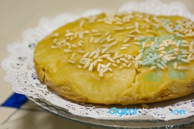 Pineapple Cake Stock Photo