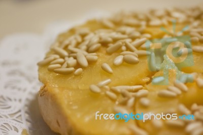 Pineapple Cake Stock Photo