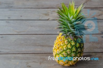 
Pineapple Colorful Collection From The Floor Unappetizing Stock Photo