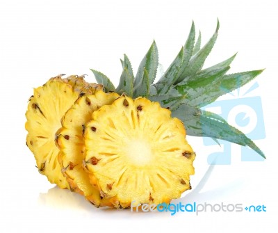 Pineapple Isolated On The White Background Stock Photo