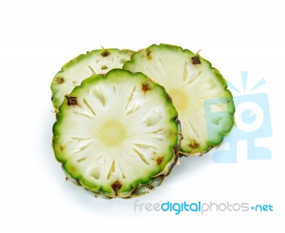 Pineapple Isolated On The White Background Stock Photo