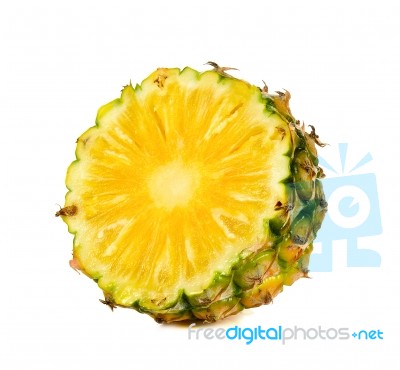 Pineapple Isolated On The White Background Stock Photo