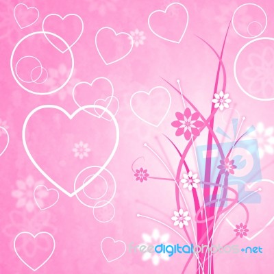 Pink Background Means Valentines Day And Abstract Stock Image