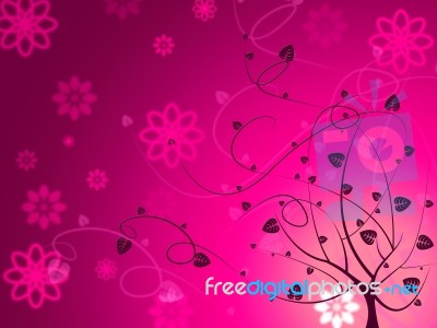 Pink Background Represents Petals Bouquet And Floral Stock Image