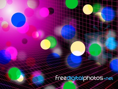 Pink Bubbles Background Shows Circles Grid And Shining
 Stock Image